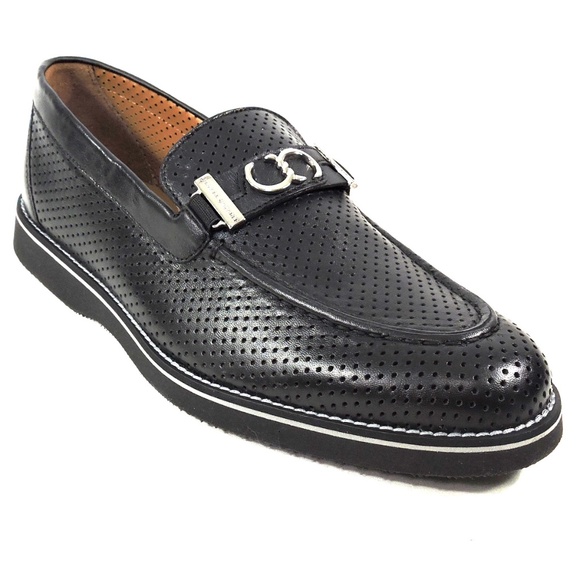 CASADEI ?? MENS BLACK SOFT LEATHER COMFORT SUMMER LOAFERS main image 4
